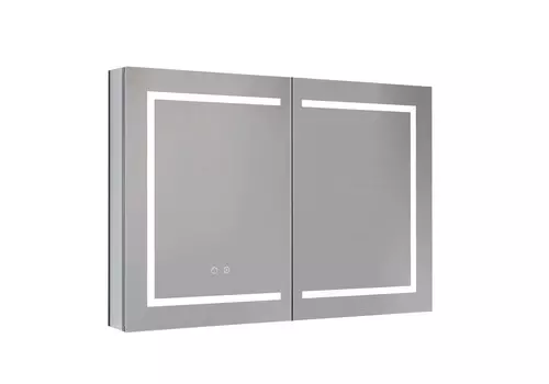 Зеркало-шкаф Aquatek AQ7104-MLC 100 с подсветкой, сенсорное управление, хром