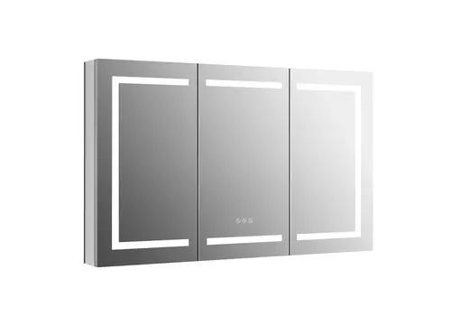 Зеркало-шкаф Aquatek AQ7124-MLC 120 с подсветкой, сенсорное управление, хром