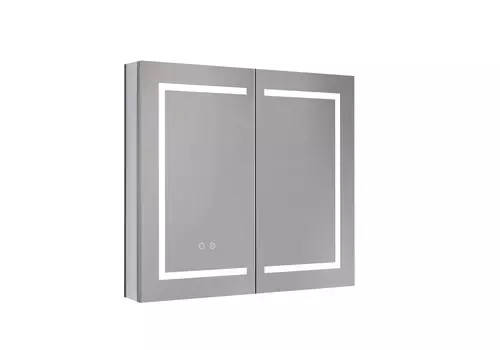 Зеркало-шкаф Aquatek AQ7804-MLC 80 с подсветкой, сенсорное управление, хром