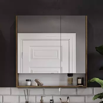 Зеркало-шкаф Aquaton Сканди 90 дуб рустикальный