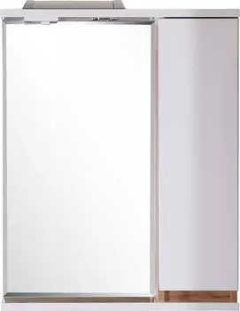 Зеркало-шкаф ASB-Mebel Марко 60 с подсветкой, дуб золотой/белый