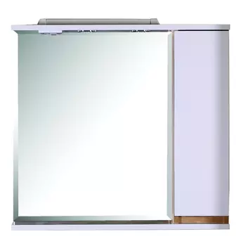 Зеркало-шкаф ASB-Mebel Марко 80 с подсветкой, дуб золотой/белый