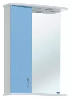 Зеркало-шкаф Bellezza Астра 50 L голубой