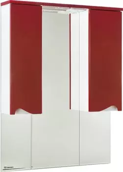 Зеркало-шкаф Bellezza Эйфория 100 красное, с подсветкой
