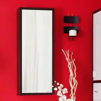 Зеркало-шкаф Бриклаер Бали 40 правый, венге белый глянец