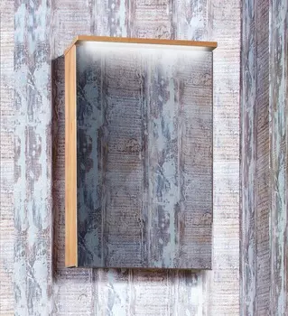 Зеркало-шкаф Бриклаер Форест 50 дуб золотой