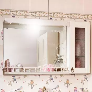 Зеркало-шкаф Бриклаер Кантри 115 бежевый дуб прованс с балюстрадой