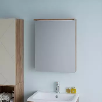 Зеркало-шкаф Бриклаер Кристалл 56 дуб крафт табачный