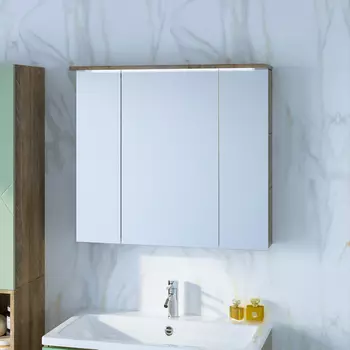 Зеркало-шкаф Бриклаер Кристалл 75 дуб гранж песочный