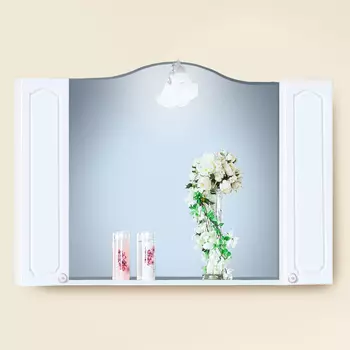 Зеркало-шкаф Бриклаер Лючия 120 белый глянцевый