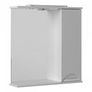 Зеркало-шкаф Briz Бриз шнз11-65 362 02-11065-00 02 БЕЛ с подсветкой, правый