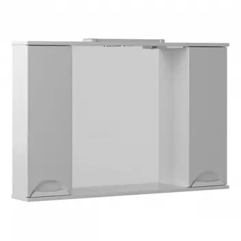 Зеркало-шкаф Briz Бриз шнз22-105 362 02-22105-00 00 БЕЛ с подсветкой, правый