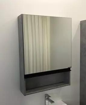 Зеркало-шкаф Comforty Эдинбург-60 бетон светлый