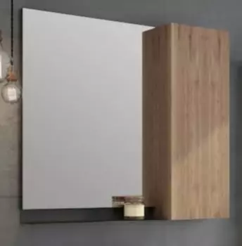 Зеркало-шкаф Comforty Кёльн 90 дуб темный