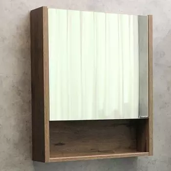 Зеркало-шкаф Comforty Марио 60 дуб темный