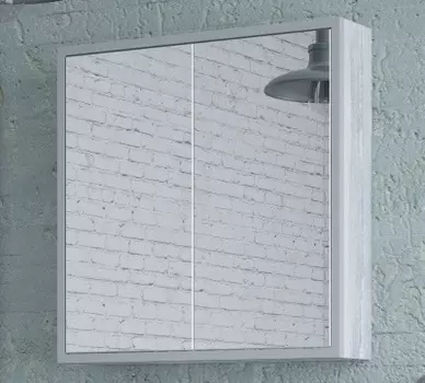 Зеркало-шкаф Corozo Айрон 70 серый/арт