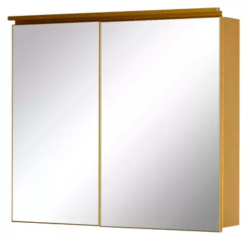 Зеркало-шкаф De Aqua Алюминиум 80 золото, фацет