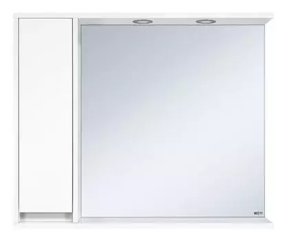 Зеркало-шкаф Misty Алиса 100 L с подсветкой, белый