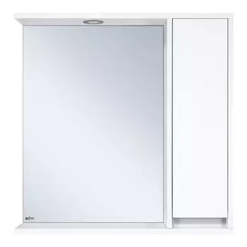 Зеркало-шкаф Misty Алиса 75 R с подсветкой, белый