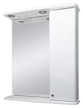 Зеркало-шкаф Misty Астра 55 с подсветкой, белый R