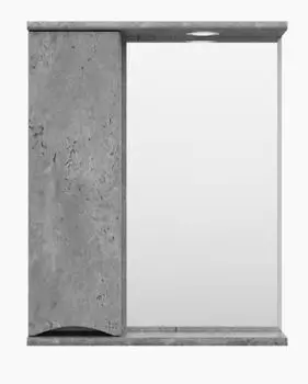 Зеркало-шкаф Misty Атлантик 60 L (серый камень)