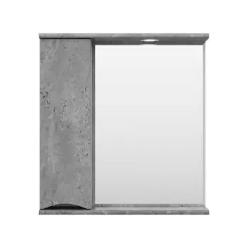 Зеркало-шкаф Misty Атлантик 70 L (серый камень)