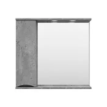 Зеркало-шкаф Misty Атлантик 80 L (серый камень)