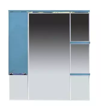 Зеркало-шкаф Misty Кристи 90 L с подсветкой, голубой