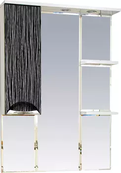 Зеркало-шкаф Misty Лорд 75 бело-черный L