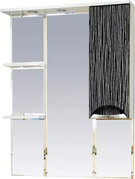 Зеркало-шкаф Misty Лорд 85 бело-черный R