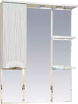 Зеркало-шкаф Misty Лорд 85 белый L