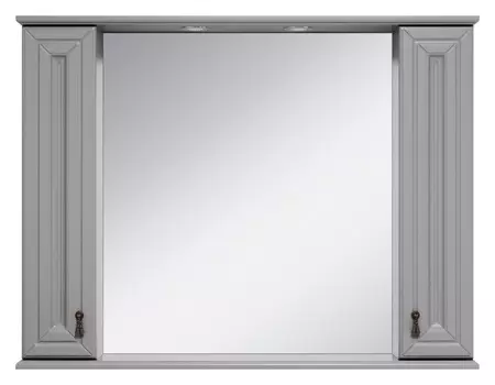 Зеркало-шкаф Misty Лувр 105 с подсветкой, серый