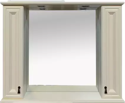 Зеркало-шкаф Misty Лувр 105 слоновая кость