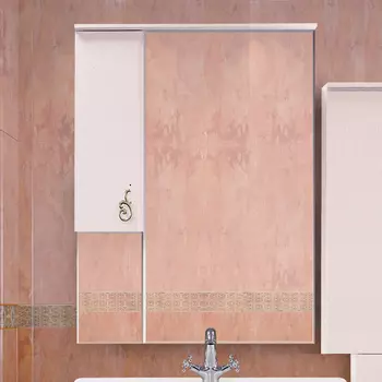 Зеркало-шкаф Misty Неаполь 65 L с подсветкой, белая пленка