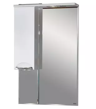 Зеркало-шкаф Misty Орхидея 65 с подсветкой, белая эмаль L