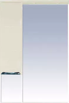 Зеркало-шкаф Misty Петра 65 L бежевая эмаль