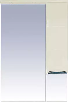 Зеркало-шкаф Misty Петра 65 R бежевая эмаль