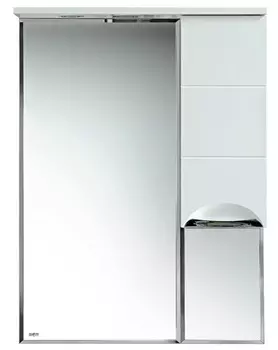 Зеркало-шкаф Misty Петра 75 R с подсветкой, белый