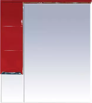 Зеркало-шкаф Misty Петра 90 L красная эмаль