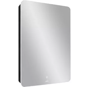 Зеркало-шкаф Mixline Асти 56х85 R с подсветкой и сенсором, черный