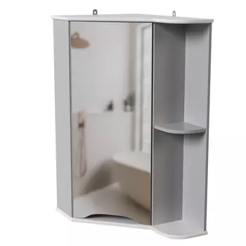 Зеркало-шкаф Mixline Корнер угловой, серый