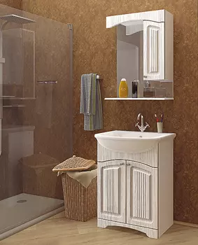 Зеркало-шкаф Mixline Крит 55 патина серебро