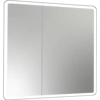 Зеркало-шкаф Mixline Сканди 80х80 с подсветкой и сенсором, 2 створки, белый