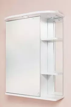 Зеркало-шкаф Onika Карина 60.01 белый, с подсветкой, левый