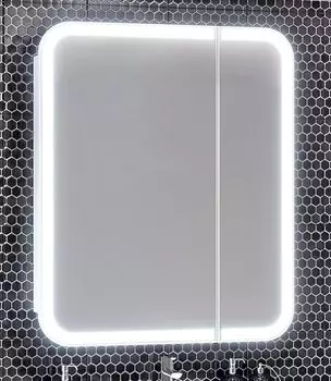 Зеркало-шкаф Opadiris Элеганс 80 с LED подсветкой, белый