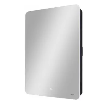 Зеркало-шкаф Reflexion Black LED 56х85 с подсветкой, сенсорный выключатель