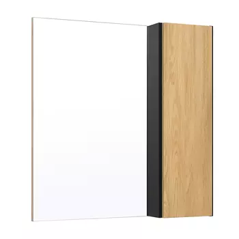 Зеркало-шкаф Runo Мальта 70 дуб/черный