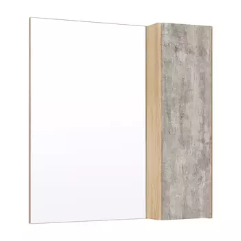 Зеркало-шкаф Runo Мальта 70 серый/дуб