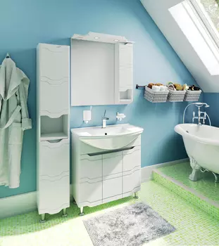 Зеркало-шкаф Runo Стиль 75 правый