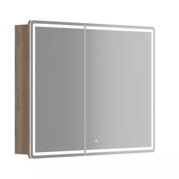 Зеркало-шкаф Sancos Mirror 100 с подсветкой, дуб галифакс натуральный